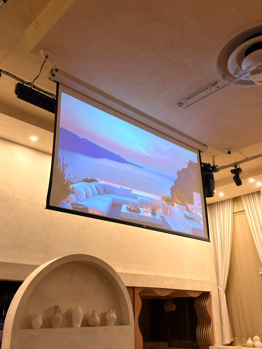 The room laid out ahead of an event